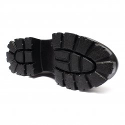 Ghete blana copii  - Ghete fete din piele cu blana 56302 negru patratele 34-41