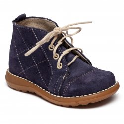 Ghete copii  - Ghete fete din piele cu talonet 1325 mov indigo 18-25