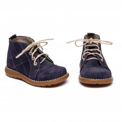 Ghete copii  - Ghete fete din piele cu talonet 1325 mov indigo 18-25