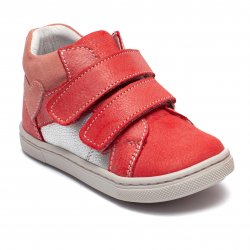 Ghete copii  - Ghete fete din piele cu talonet hokide 442 rosu corai 18-25