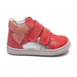 Ghete copii  - Ghete fete din piele cu talonet hokide 442 rosu corai 18-25