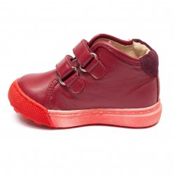 Ghete copii  - Ghete fete din piele cu talonet pj shoes Seby bordo 18-27