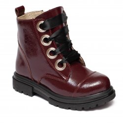 Ghete copii  - Ghete fete din piele hokide 459 bordo lac 26-37