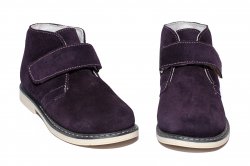Ghete copii  - Ghete fete din piele intoarsa hokide 704 mov arici 26-35