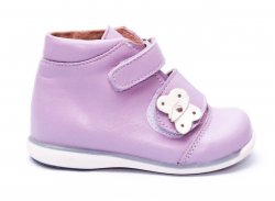 Ghete copii  - Ghete fete piele 561 lila fluture 18-25
