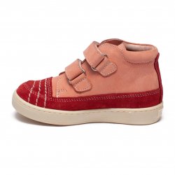 Ghete copii  - Ghete fete piele cu talonet AV856 bordo somon 19-30
