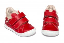 Ghete copii  - Ghete fete piele hokide 442 rosu bej 18-25