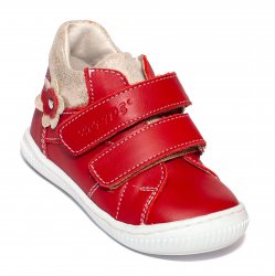 Ghete copii  - Ghete fete piele hokide 442 rosu bej 18-25