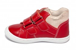 Ghete copii  - Ghete fete piele hokide 442 rosu bej 18-25
