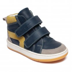 Ghete copii  - Ghetute baieti din piele cu talonet hokide 461 blu G 18-25