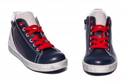 Ghete copii  - Ghetute copii piele hokide 427 blu rosu 26-37