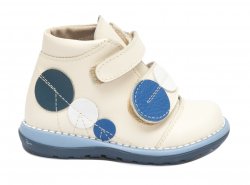 Ghete copii  - Ghetute copii piele naturala 561 bej buline 18-25