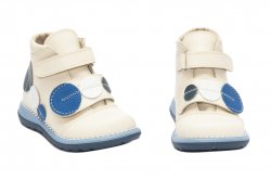 Ghete copii  - Ghetute copii piele naturala 561 bej buline 18-25