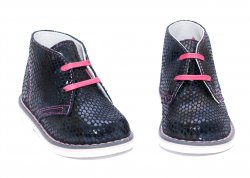 Ghete copii  - Ghetute fete hokide piele lac 704 albastru roz 18-24