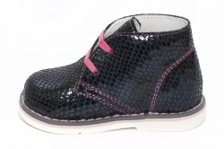 Ghete copii  - Ghetute fete hokide piele lac 704 albastru roz 18-24