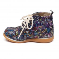 Ghete copii  - Ghetute fete piele cu talonet 1325 mozaic 18-25