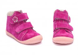Ghete copii  - Ghetute flexibile fete hokide piele intoarsa 417 fuxia 18-24