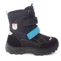 Ghete goretex copii - Ghetute impermeabile copii GT tex 93311 negru turcoaz 20-25