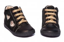 Ghete copii  - Ghetute ortopedice fete hokide 418 negru auriu 18-24