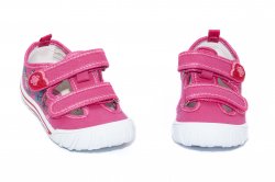 Tenisi copii - Incalcaminte fete cu brant din piele 1871 fuxia fluturi 26-31