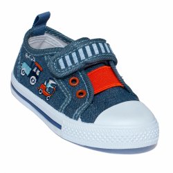 Tenisi copii - Incaltaminte baieti cu brant din piele 19-007 jeans 20-25