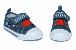 Tenisi copii - Incaltaminte baieti cu brant din piele 19-007 jeans 20-25