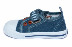 Tenisi copii - Incaltaminte baieti cu brant din piele 19-007 jeans 20-25