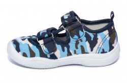 Tenisi copii - Incaltaminte baieti gaurele cu brant din piele 18010 blu armry 20-31