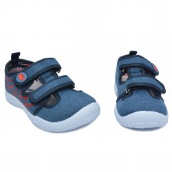 Tenisi copii  - Incaltaminte baieti picior lat cu brant din piele 20-007 jeans 20-31