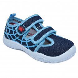 Tenisi copii  - Incaltaminte baieti picior lat cu brant din piele 20-007 navi 20-31