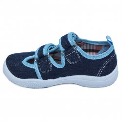 Tenisi copii  - Incaltaminte baieti picior lat cu brant din piele 20-007 navi 20-31
