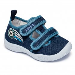 Tenisi copii  - Incaltaminte baieti picior lat cu brant din piele 22-011 jeans 20-31