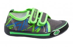 Tenisi copii  - Incaltaminte baieti textil 9968 gri verde 26-31