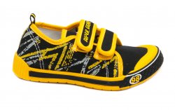 Tenisi copii  - Incaltaminte baieti textil 9968 negru galben 26-31