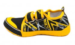 Tenisi copii  - Incaltaminte baieti textil 9968 negru galben 26-31