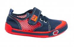 Tenisi copii - Incaltaminte baieti textil cu aerisire 9912 blu rosu 26-35