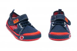 Tenisi copii - Incaltaminte baieti textil cu aerisire 9912 blu rosu 26-35