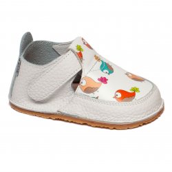 Incaltaminte Barefoot copii - Incaltaminte barefoot fete din piele 2023 alb birds 17-25