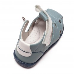 Sandale copii  - Incaltaminte copii de vara din piele cu talonet AV38 blue alb 18-25