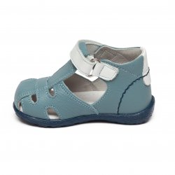 Sandale copii  - Incaltaminte copii de vara din piele cu talonet AV38 blue alb 18-25