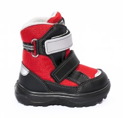Ghete goretex copii - Incaltaminte copii iarna gore-tex 93312 negru rosu 20-25