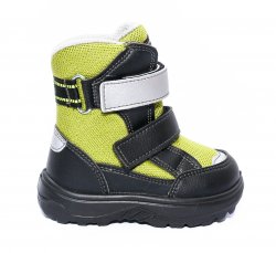 Ghete goretex copii - Incaltaminte copii iarna gore-tex 93312 negru verde 20-25