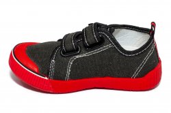 Tenisi copii - Incaltaminte copii textil 9458 negru rosu 20-31