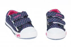 Tenisi copii  - Incaltaminte fete cu brant din piele 1849 blu roz 25-30