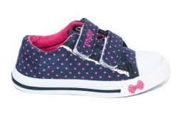 Tenisi copii  - Incaltaminte fete cu brant din piele 1849 blu roz 25-30