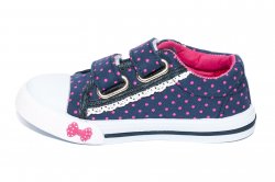 Tenisi copii  - Incaltaminte fete cu brant din piele 1849 blu roz 25-30