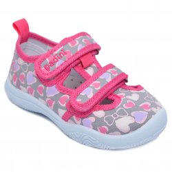 Tenisi copii - Incaltaminte fete cu brant din piele picior lat 20-005 grey 20-31
