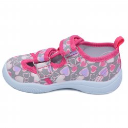 Tenisi copii - Incaltaminte fete cu brant din piele picior lat 20-005 grey 20-31