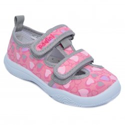 Tenisi copii - Incaltaminte fete cu brant din piele picior lat 20-005 pink 20-31