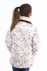 Geci jachete copii  - Jacheta fete matlasata Ivory cu blanita 809 4-12ani
